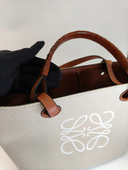LOEWE ロエベ アナグラム 2Way 肩掛け トートバッグ エクリュ ホワイト 管理番号：10780