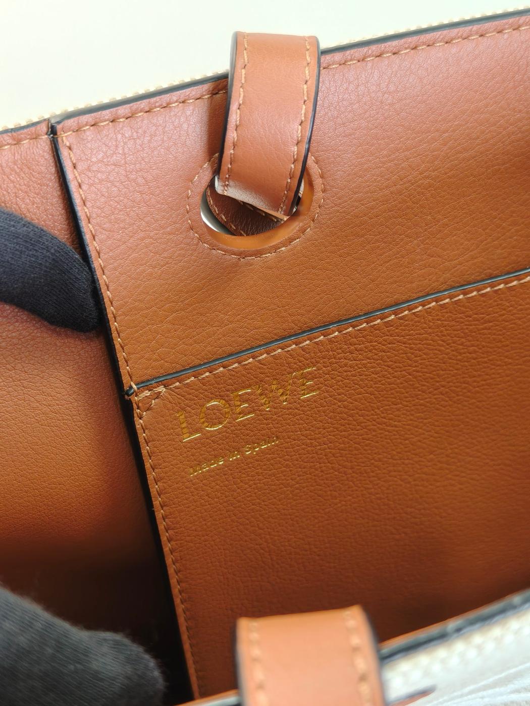 LOEWE ロエベ アナグラム 2Way 肩掛け トートバッグ エクリュ ホワイト 管理番号：10780