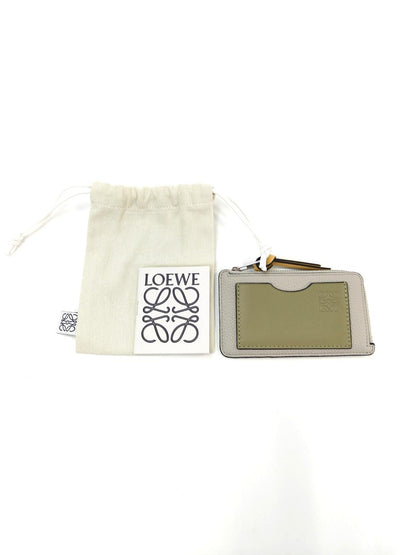 LOEWE ロエベ フラグメントケース カードケース コインケース グレー×カーキ 管理番号：10860