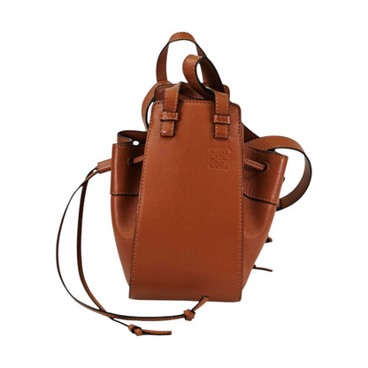 LOEWE ロエベ ハンモック ドローストリングバッグ ミニ 2Way ショルダーバッグ ハンドバッグ ブラウン 管理番号：11326