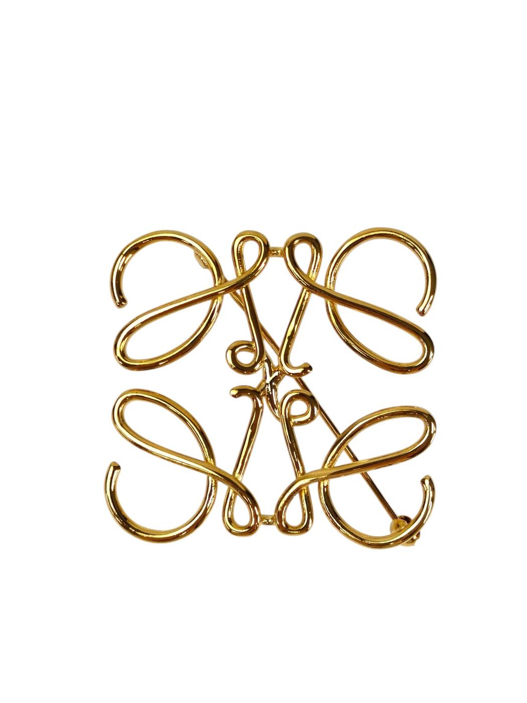 LOEWE 罗意威 Anagram 字母组合胸针 金色 款号：11457