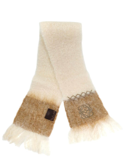 LOEWE Anagram Logo Embroidered Scarf White Reference number: 11614