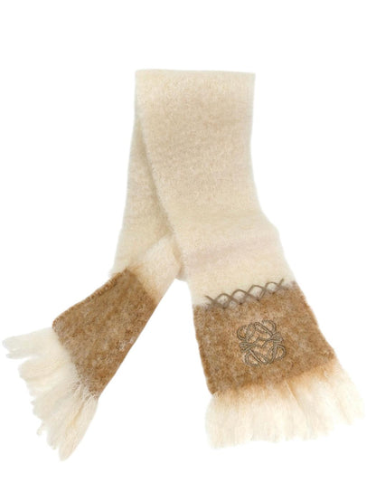 LOEWE Anagram Logo Embroidered Scarf White Reference number: 11614