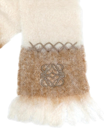 LOEWE Anagram Logo Embroidered Scarf White Reference number: 11614