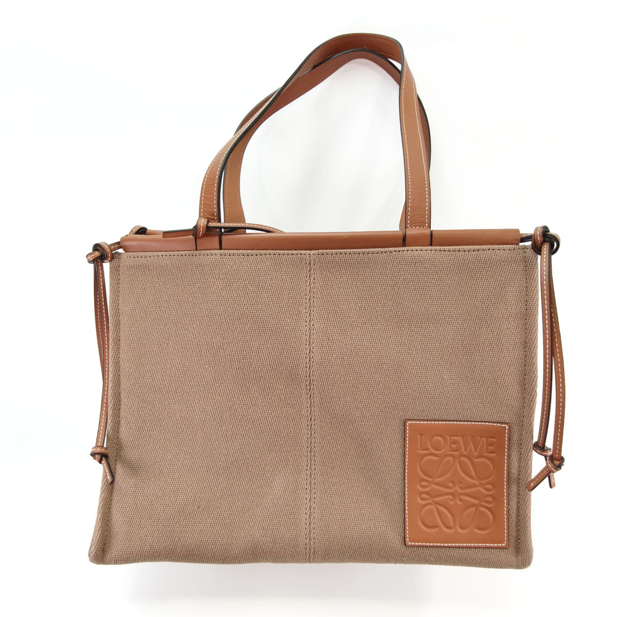 LOEWE ロエベ クッショントート スモール 330.02AA93 トートバッグ ブラウン 管理番号：9968