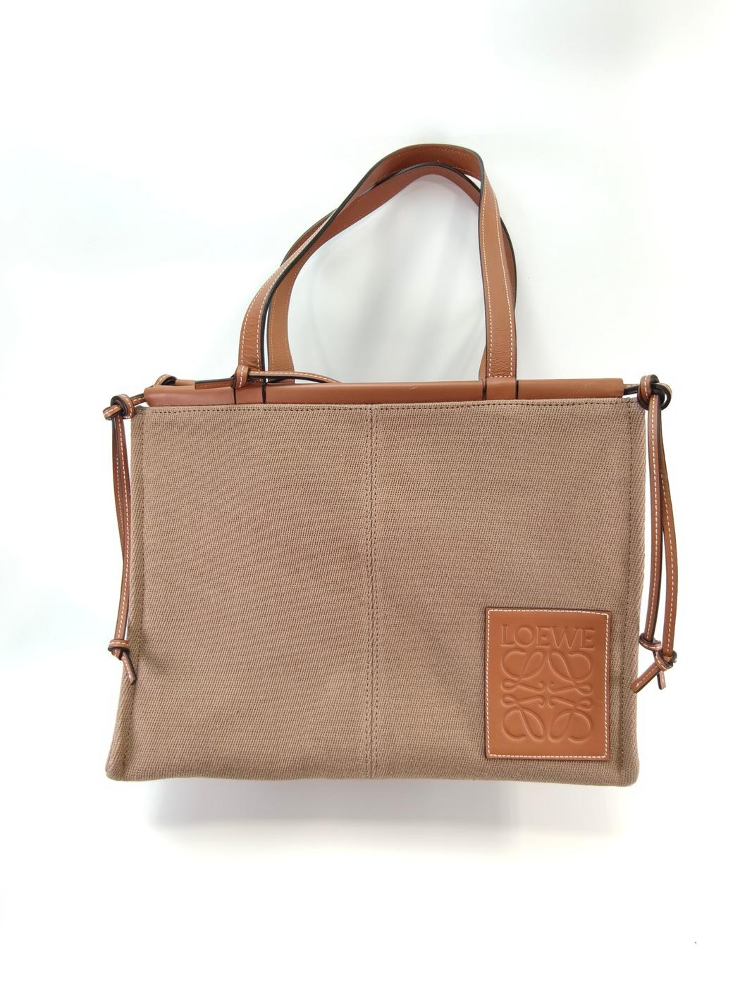 LOEWE ロエベ クッショントート スモール 330.02AA93 トートバッグ ブラウン 管理番号：9968