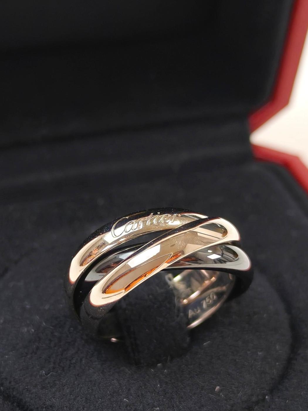 Cartier カルティエ トリニティ #54 14号 リング シルバー 管理番号：11452