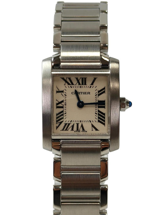卡地亚 Cartier Tank Française 坦克法国系列 SM W51008Q3 石英腕表 银色 管理编号：11842