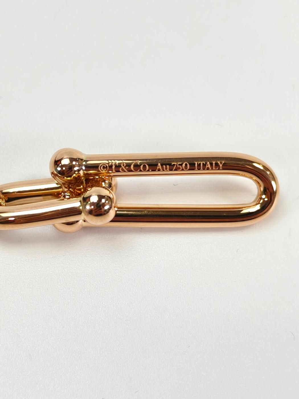 TIFFANY&Co. ティファニー ハードウェア リンク ペンダント ネックレス K18 ピンクゴールド 管理番号：10500