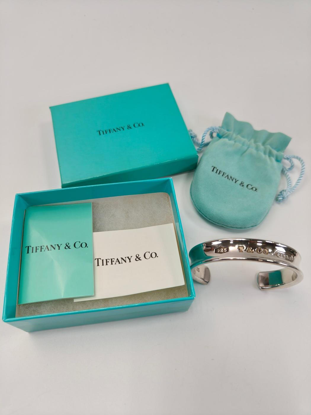 TIFFANY & Co. Tiffany 1837 Narrow Bangle Cuff Bracelet Silver Model number: 11177