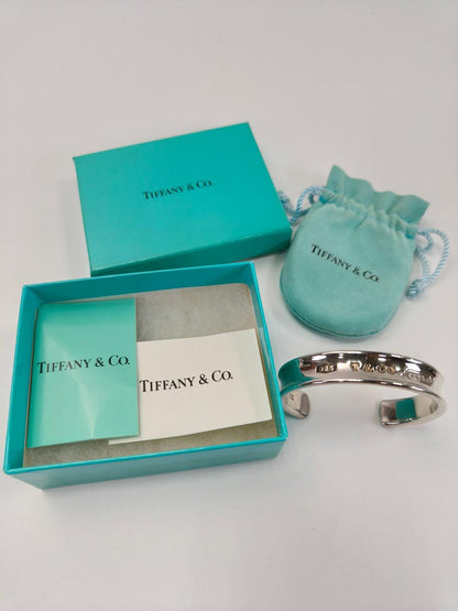 TIFFANY & Co. Tiffany 1837 Narrow Bangle Cuff Bracelet Silver Model number: 11177