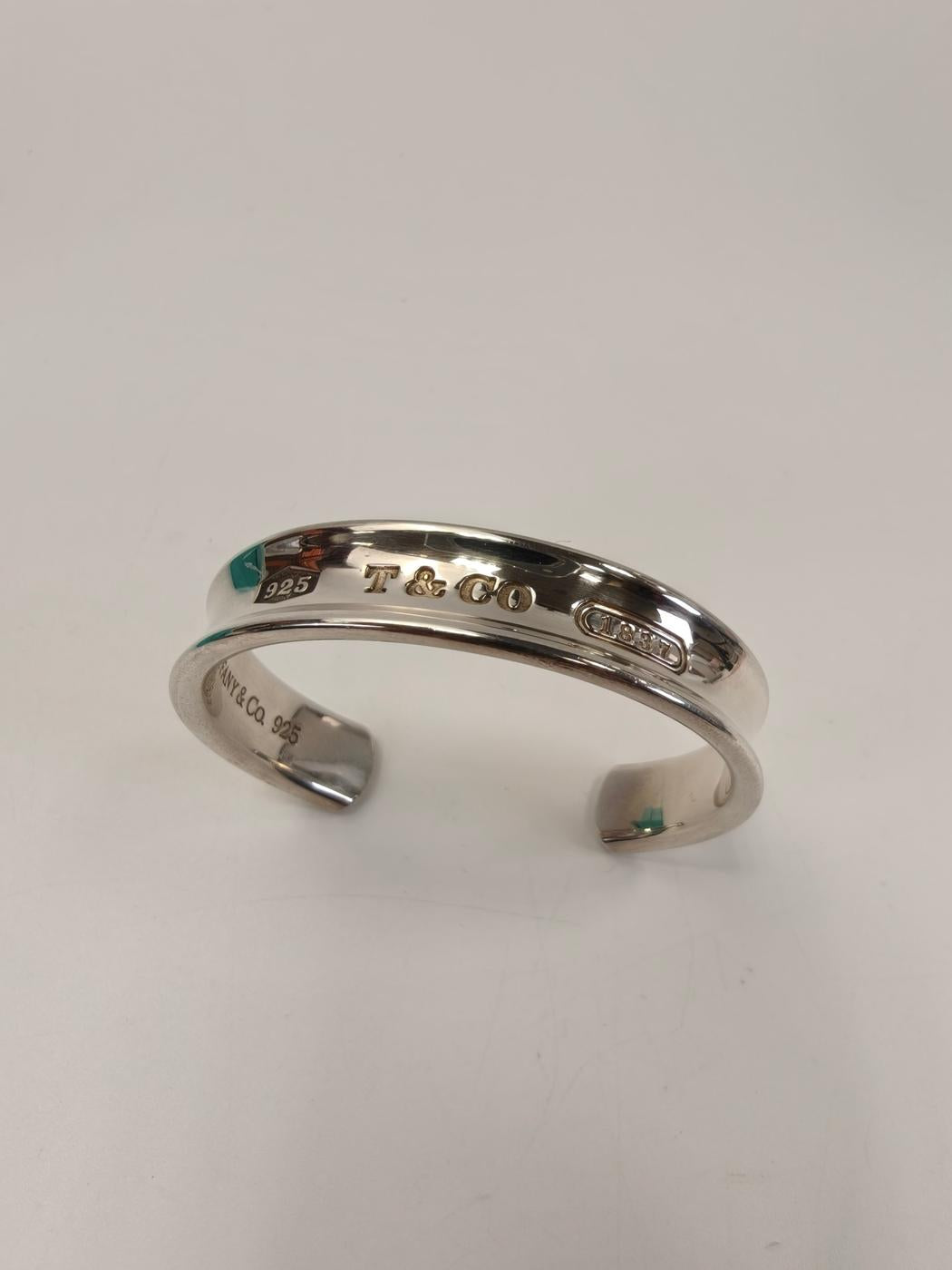 TIFFANY & Co. Tiffany 1837 Narrow Bangle Cuff Bracelet Silver Model number: 11177