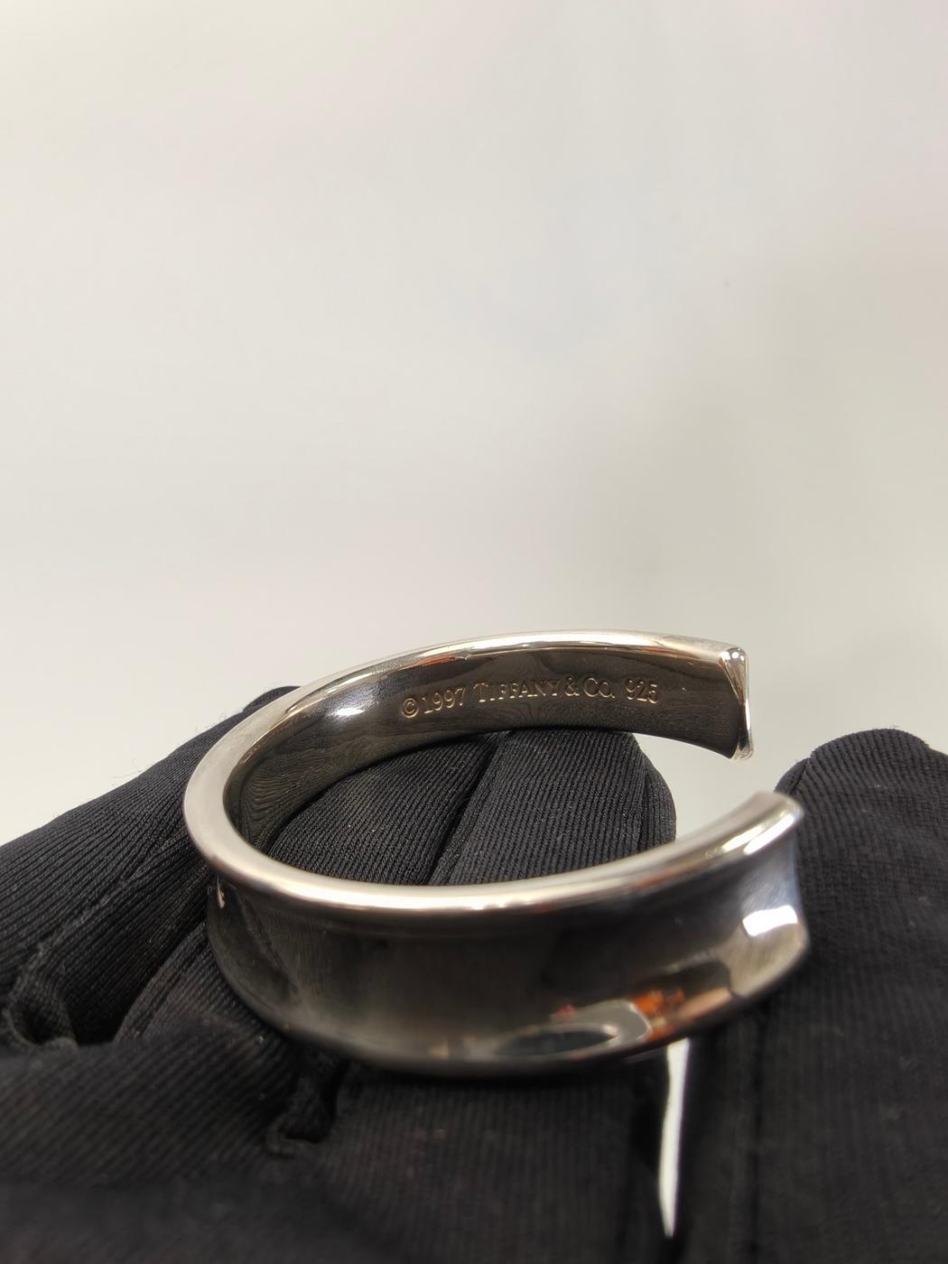 TIFFANY & Co. Tiffany 1837 Narrow Bangle Cuff Bracelet Silver Model number: 11177