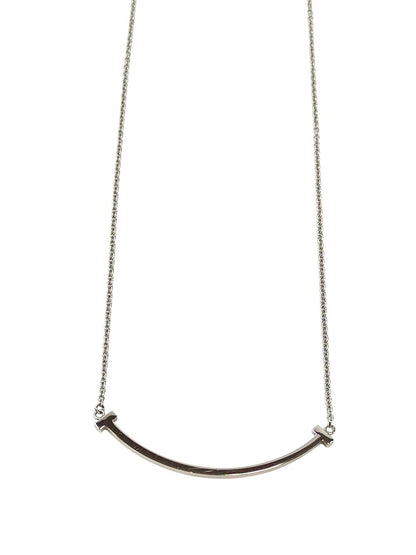 Tiffany & Co. T Smile Small 18K White Gold Necklace, approx. 40.6–45.7 cm, Ref. No.: 11747