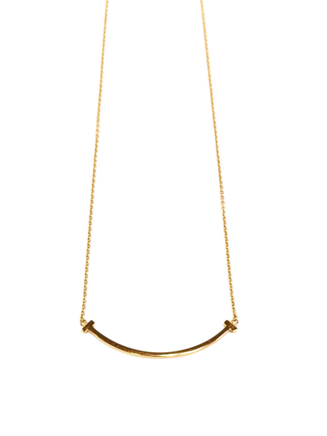 Tiffany & Co. T Smile 项链（小号），长度 40.6~45.7 厘米，18K 玫瑰金，管理编号：11748