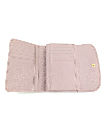 MIUMIU ミュウミュウ 三つ折り 財布 マドラス ピンク 管理番号：10148