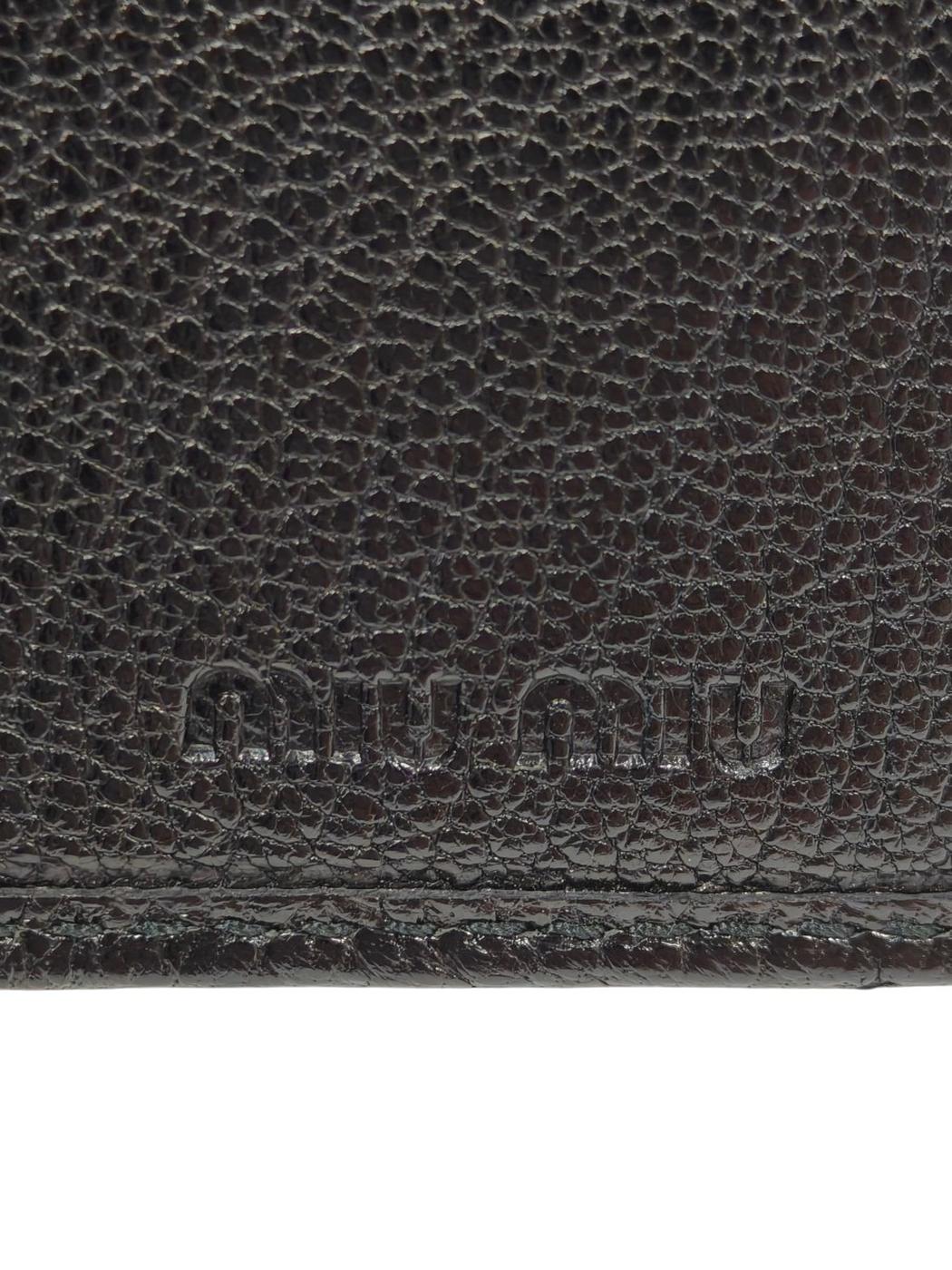 MIUMIU Compact Tri-fold Wallet Black Model Number: 11477