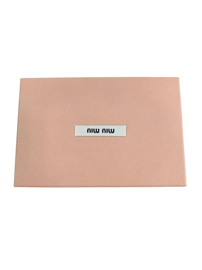 MIUMIU Compact Tri-fold Wallet Black Model Number: 11477