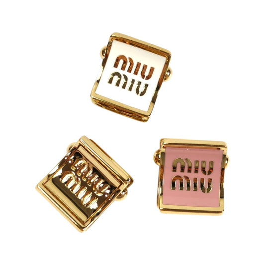 MIUMIU 缪缪 发夹三件套 粉色×白色×金色 管理编号：11478