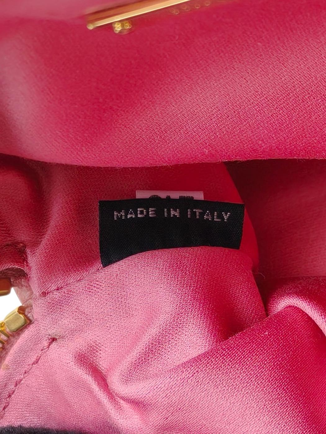 miu miu Madras Orchidea Pouch Pink Goat Leather Italy Made Management Number: 11756