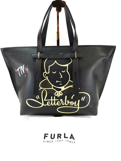 FURLA フルラ Giove ジョベ トートバッグ LETTERBOY レターボーイ 日本限定 ブラック 管理番号：10406