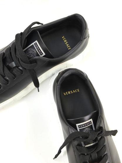 VERSACE ヴェルサーチェ グレカ ローカット スニーカー 43サイズ 28cm ブラック 管理番号：10409