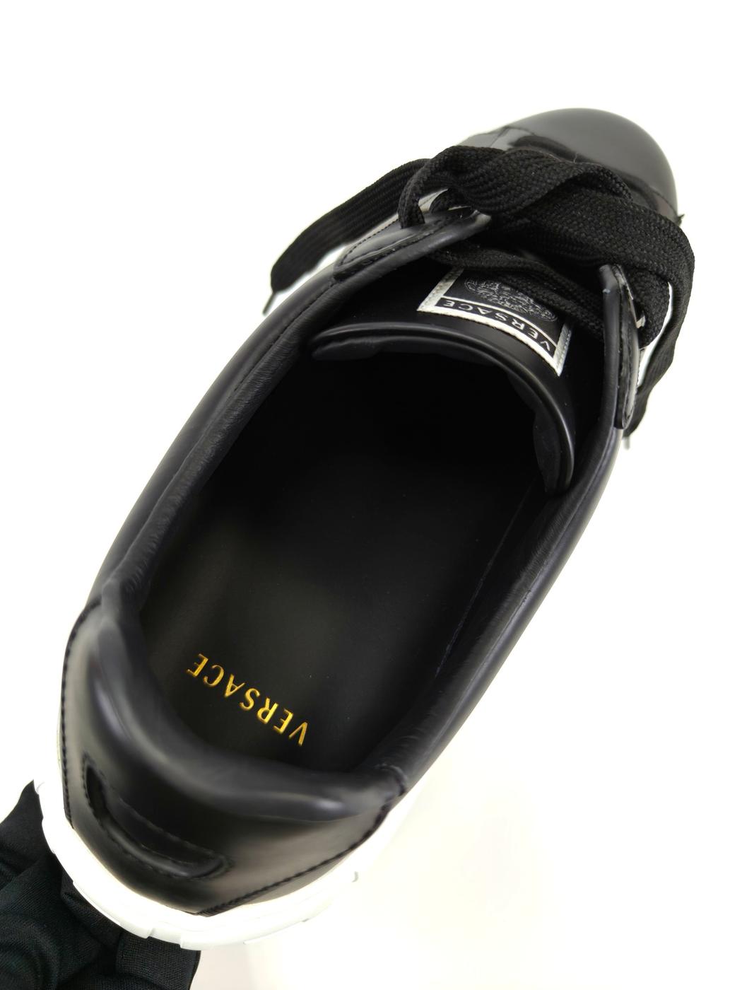 VERSACE ヴェルサーチェ グレカ ローカット スニーカー 43サイズ 28cm ブラック 管理番号：10409