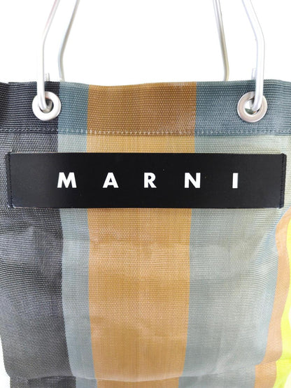 MARNI 花卉咖啡尼龙条纹购物袋 多色 商品编号：11441