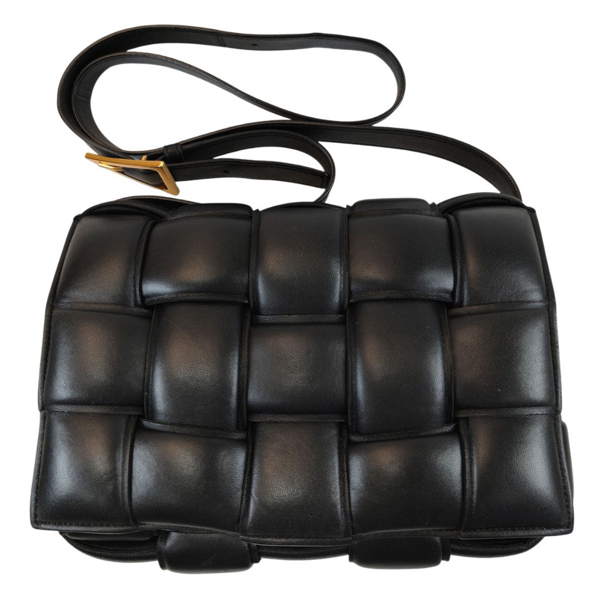 Bottega Veneta ボッテガ パデッド カセット イントレチャート ショルダーバッグ ブラック 管理番号：10747