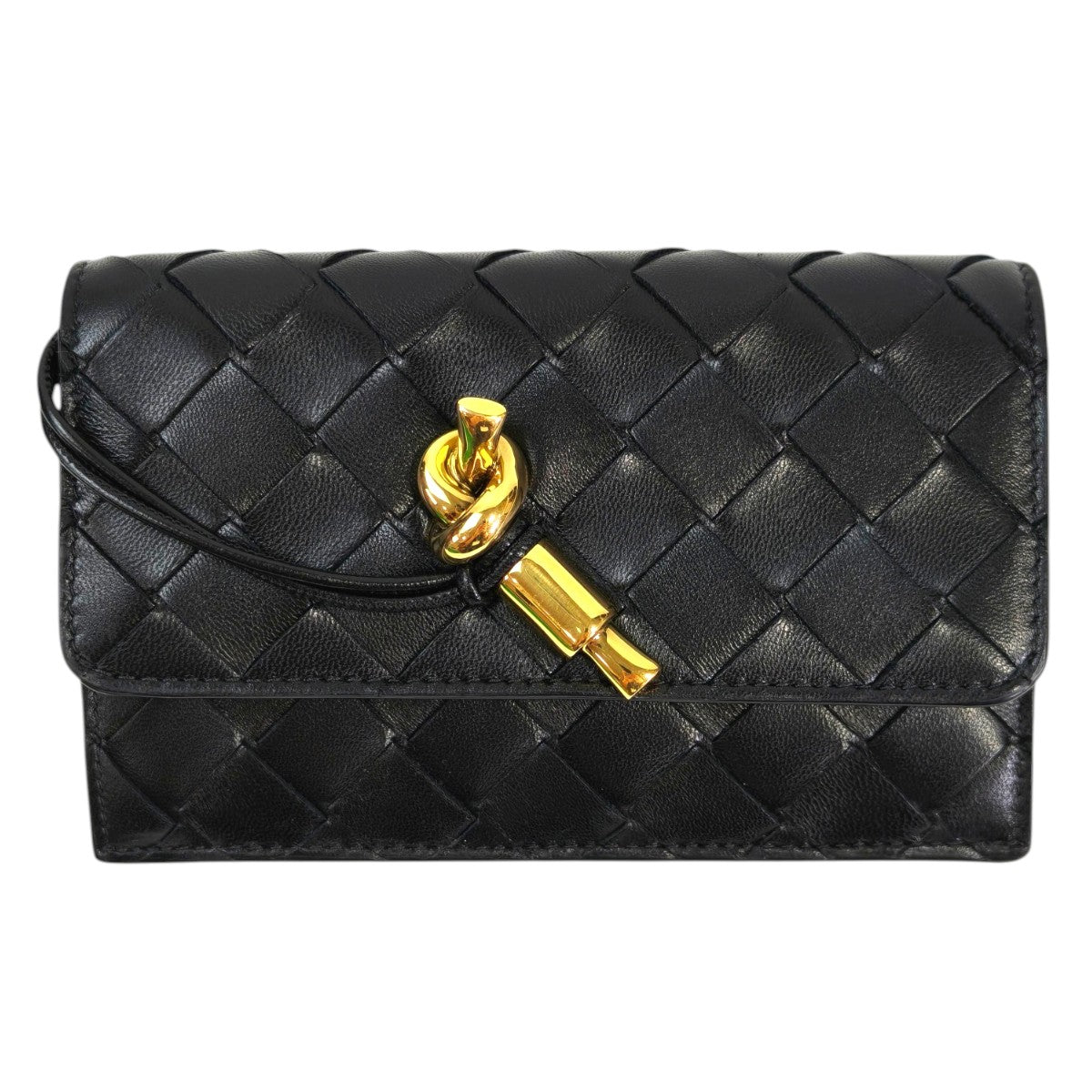 BOTTEGA VENETA Andiamo Zip Card Case Black Model Number: 11639