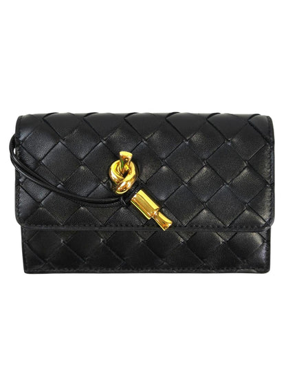 BOTTEGA VENETA Andiamo Zip Card Case Black Model Number: 11639