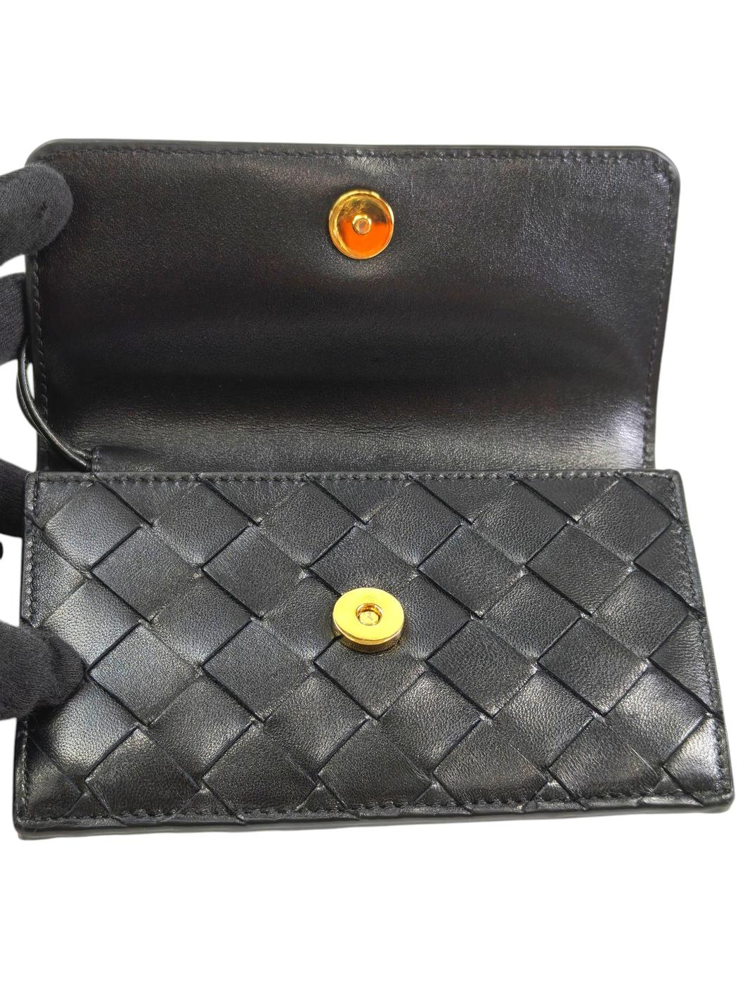 BOTTEGA VENETA Andiamo Zip Card Case Black Model Number: 11639