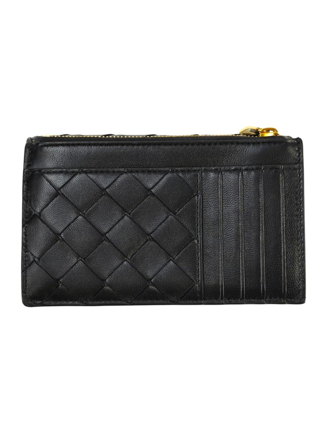 BOTTEGA VENETA Andiamo Zip Card Case Black Model Number: 11639