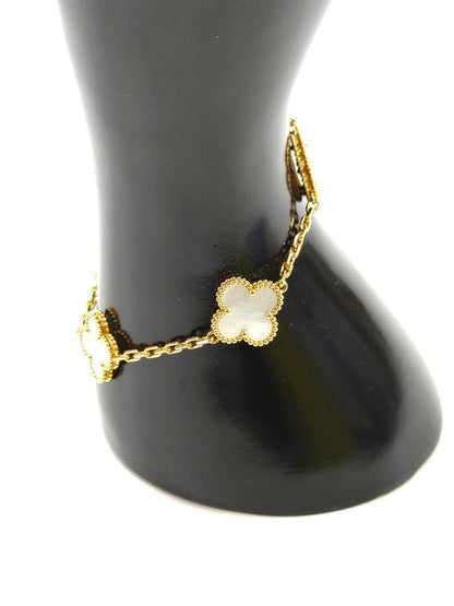 Van Cleef & Arpels ヴァンクリーフ アルハンブラ ブレスレット ホワイトシェル ゴールド 管理番号：10456