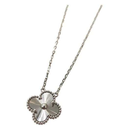 Van Cleef & Arpels Alhambra 玑镂 K18WG 42㎝ 项链 银 管理编号：11874