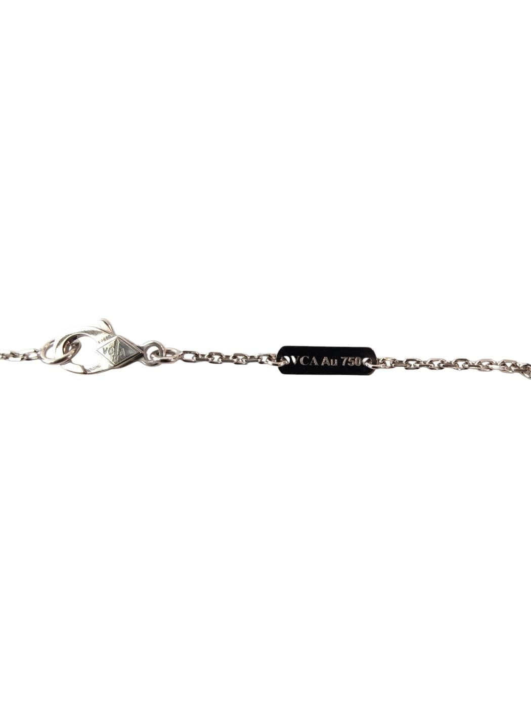 Van Cleef & Arpels Alhambra 玑镂 K18WG 42㎝ 项链 银 管理编号：11874