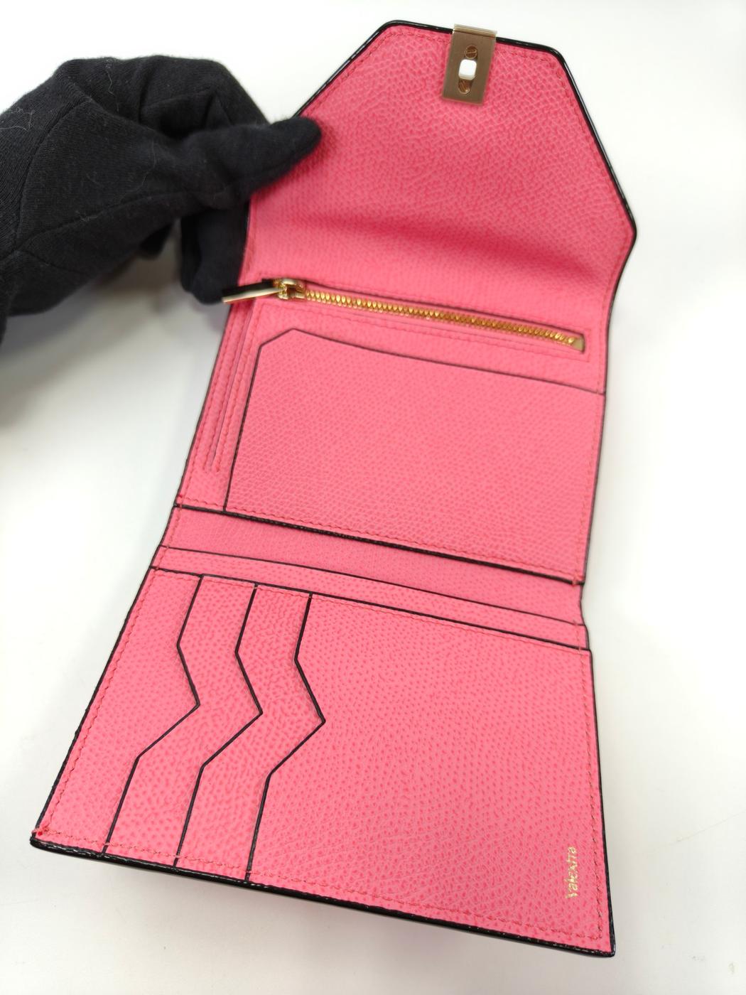 Valextra ISIDE Trifold Compact Wallet Pink Control Number: 11219
