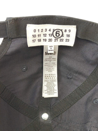 MM6 Maison Margiela メゾン マルジェラ ポリエステル×コットン キャップ 黒 管理番号：11824