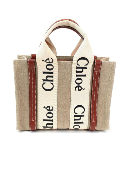 Chloe Woody Small Tote Bag Shoulder Bag 2-Way Brown Control Number: 11222